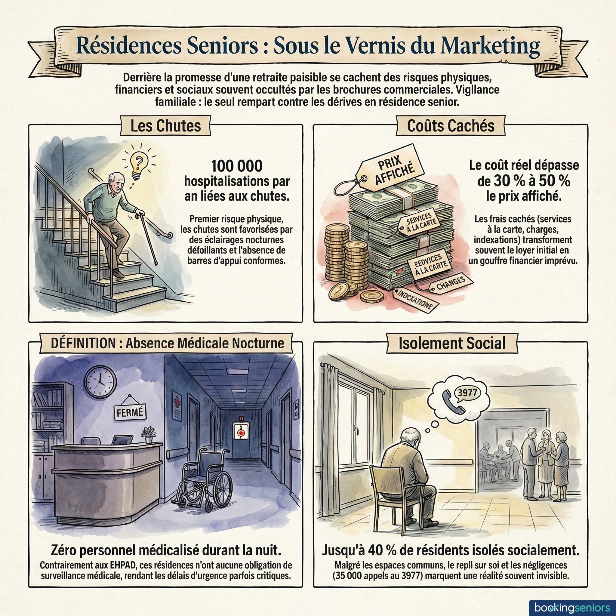 Infographie : Dangers en résidence senior en France